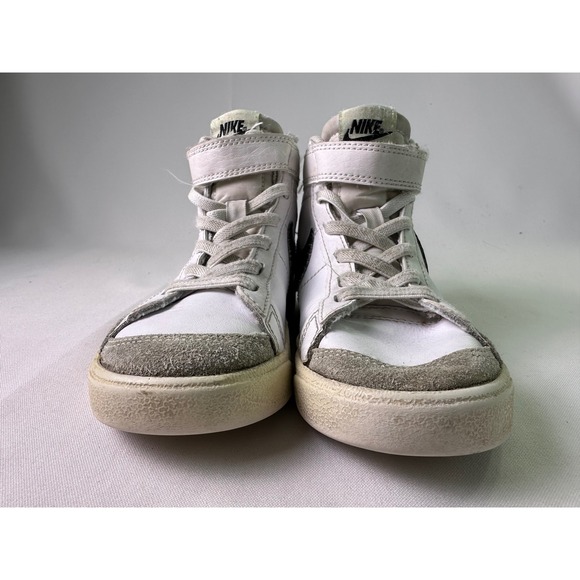 Nike Blazer Mid 77 TD White Black Volt DA4087-109 Toddler Size 11C Retro Sneaker - Picture 7 of 13